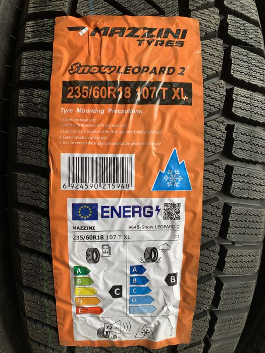 (10шт) нові 235/60R18 Mazzini Snow Leopard 2 (107T XL) зимові шини