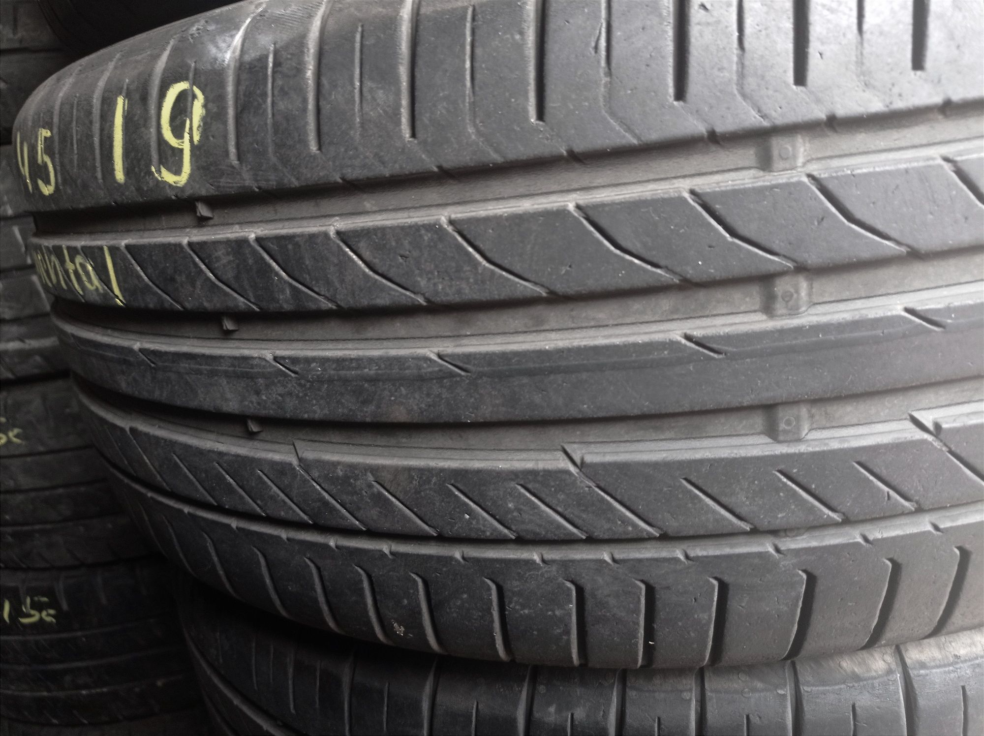 225/45r19 Continental conti sport contact 5 лето б/у шины с Германии