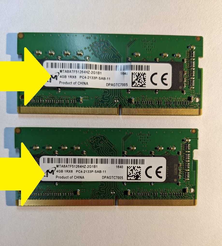 DDR4 8 Gb 2 по 4 Гб для ноутбук  2133 Mhz SO-DIMM  Оперативна пам'ять