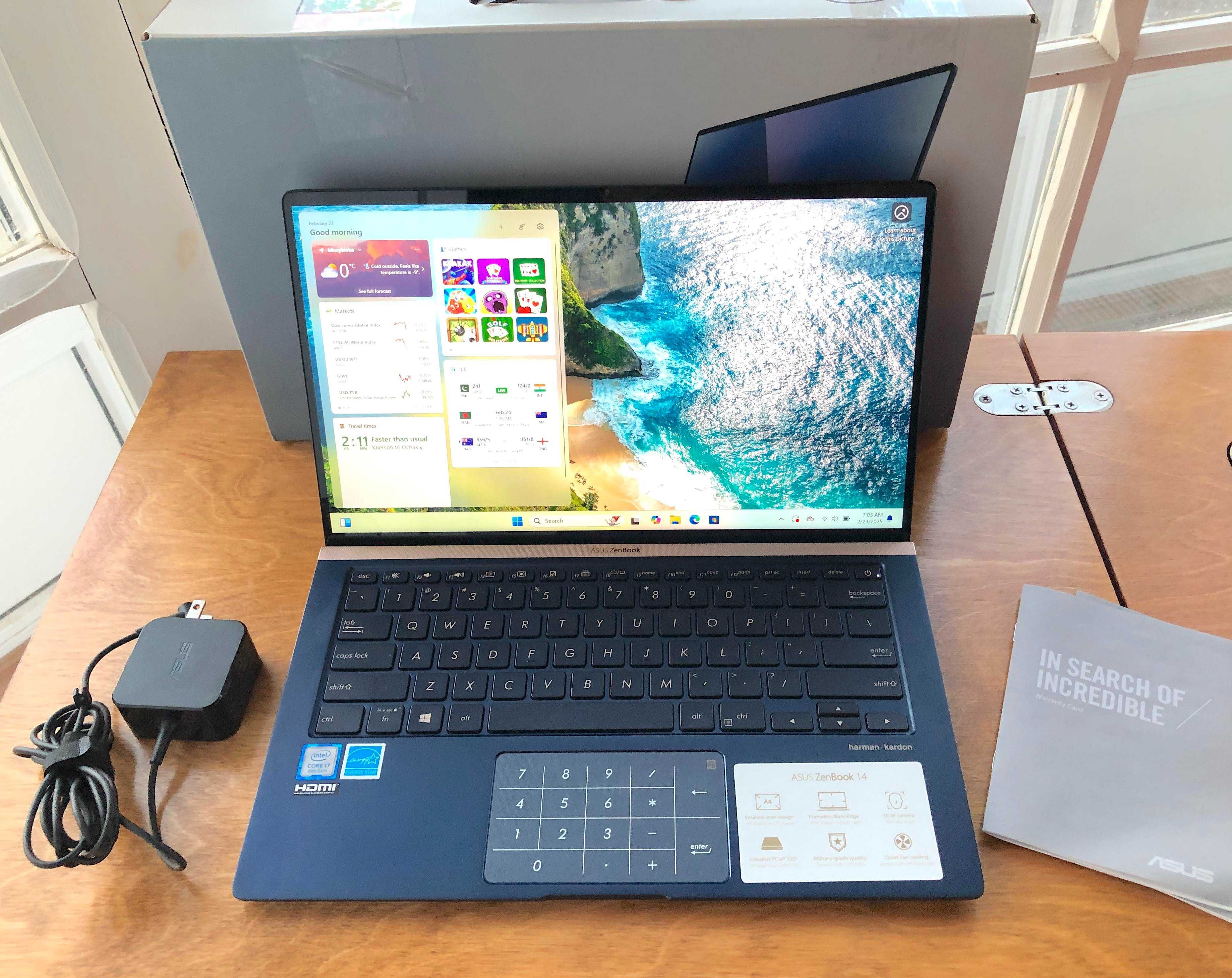 Ультрабук ASUS ZenBook 14 UX433FA i7 8th gen 16GB SSD512 IPS FHD HDR