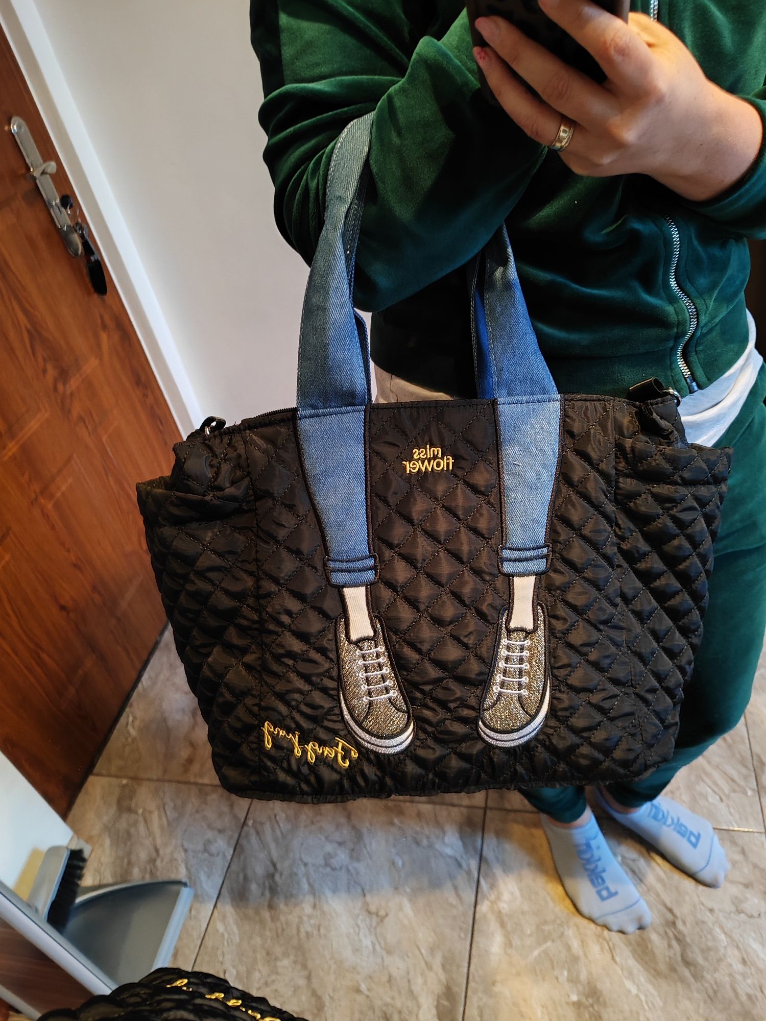 Torba shopper z trampkami