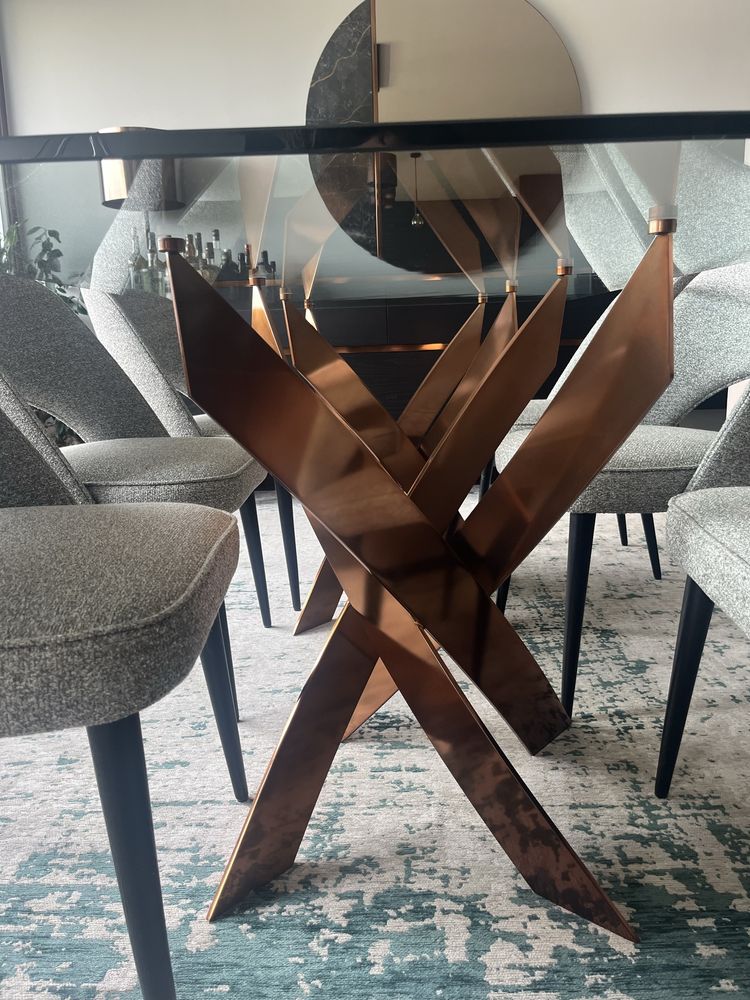 Mesa jantar LasKasas TWISTED Cor bronze