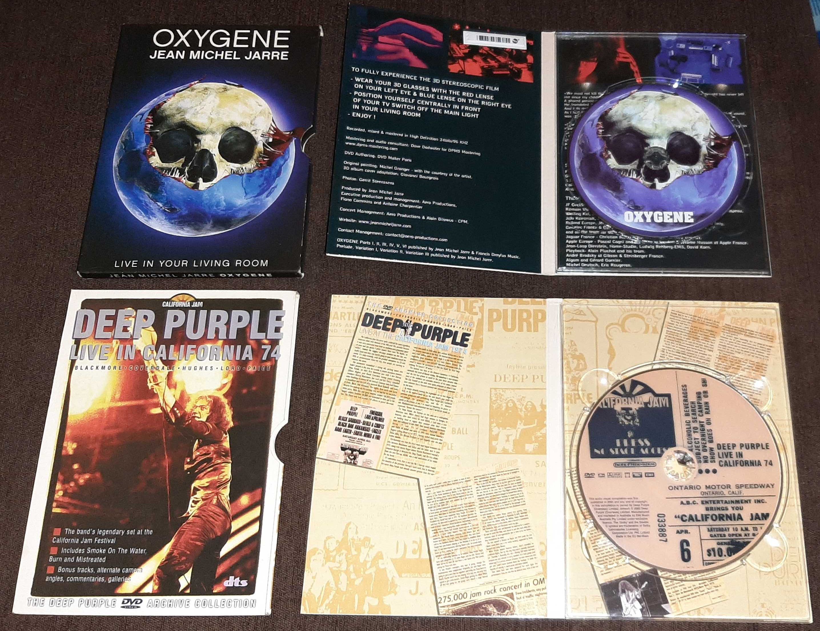 DVD - MP3 Pink Floyd, Deep Purple, Scorpions, Oxygene...