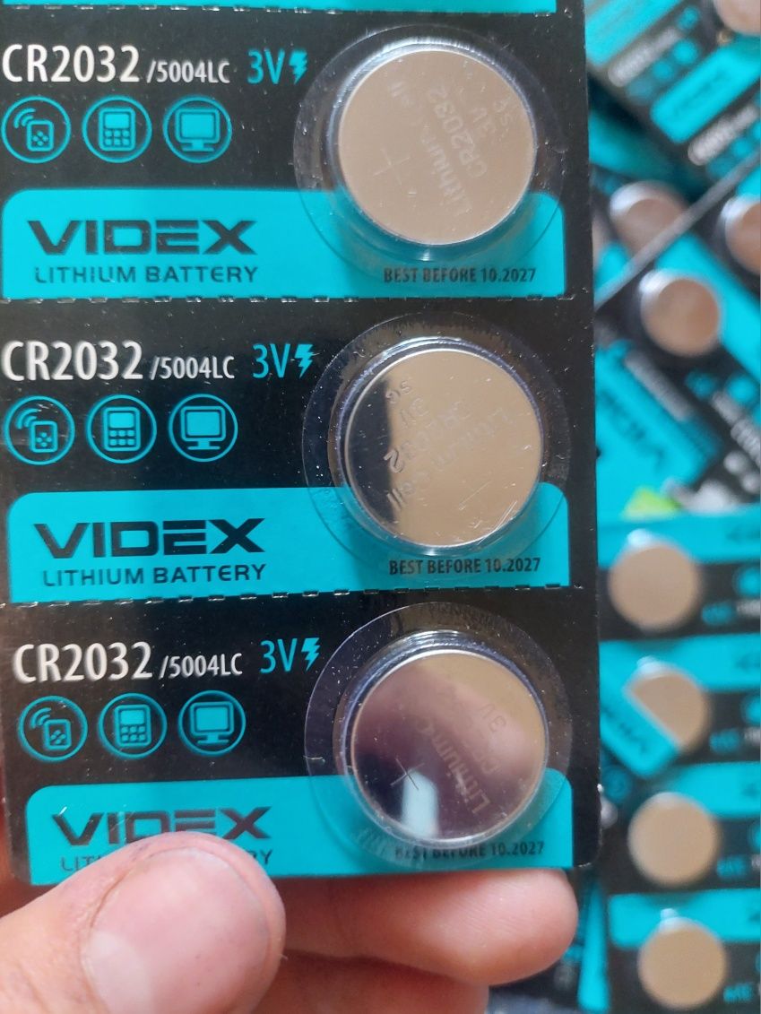 Батарейки літієві videx  таблетка 3v. CR2032, 5004LC, DL2032, BR2032.