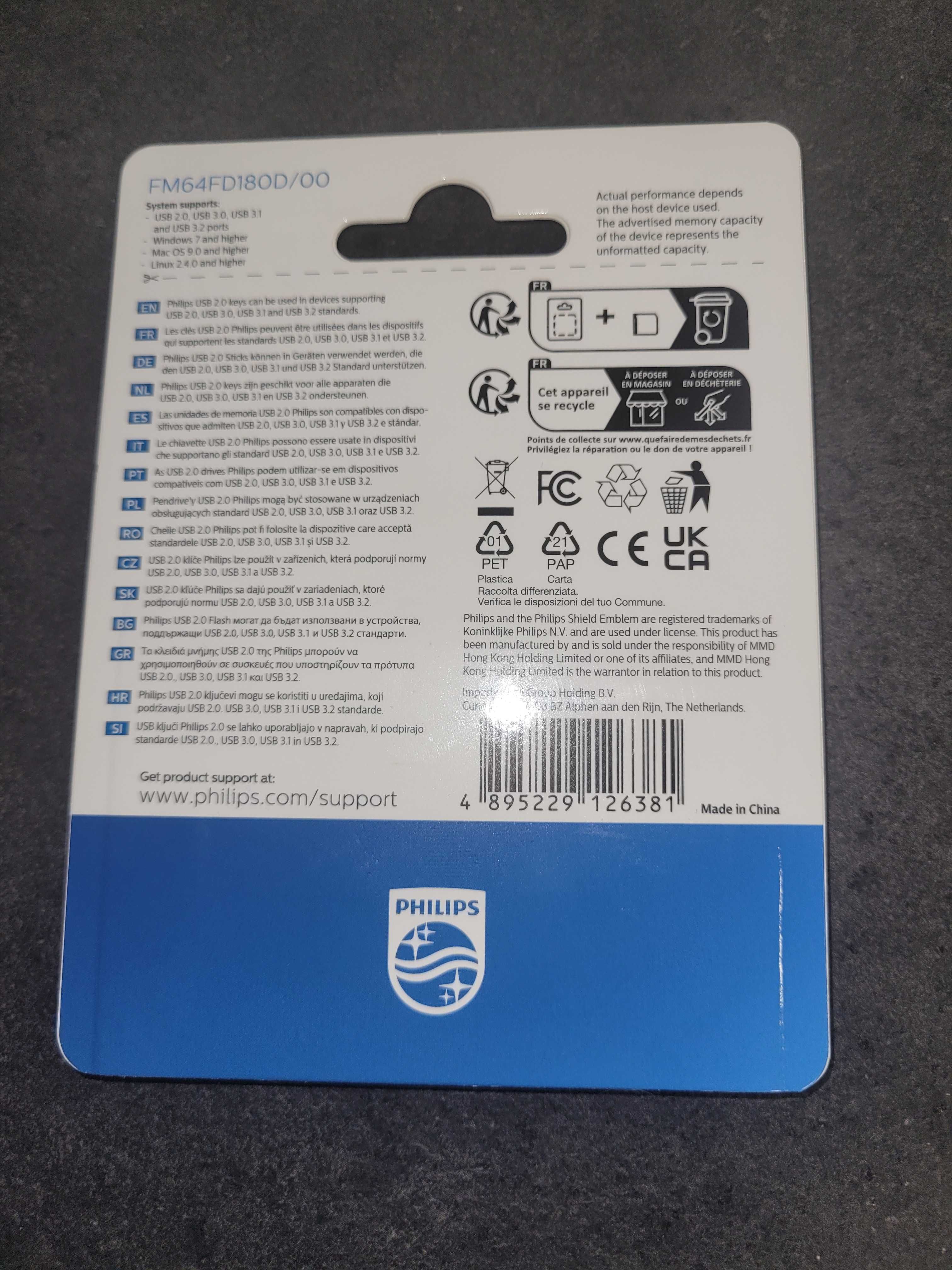 Pendrive Philips USB  64 GB x2szt