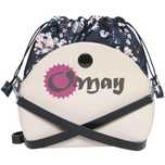 Czarny organizer OBAG MOON LIGHT komin bzy beż 2 kieszenie worek OMAY