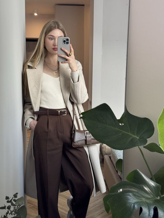 Нове Пальто New Yorker молочного , бежевого кольору xs/s 34