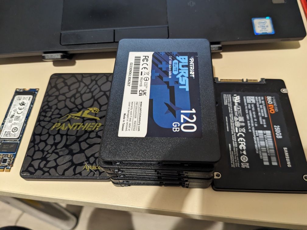 SSD 120, 250gb m2