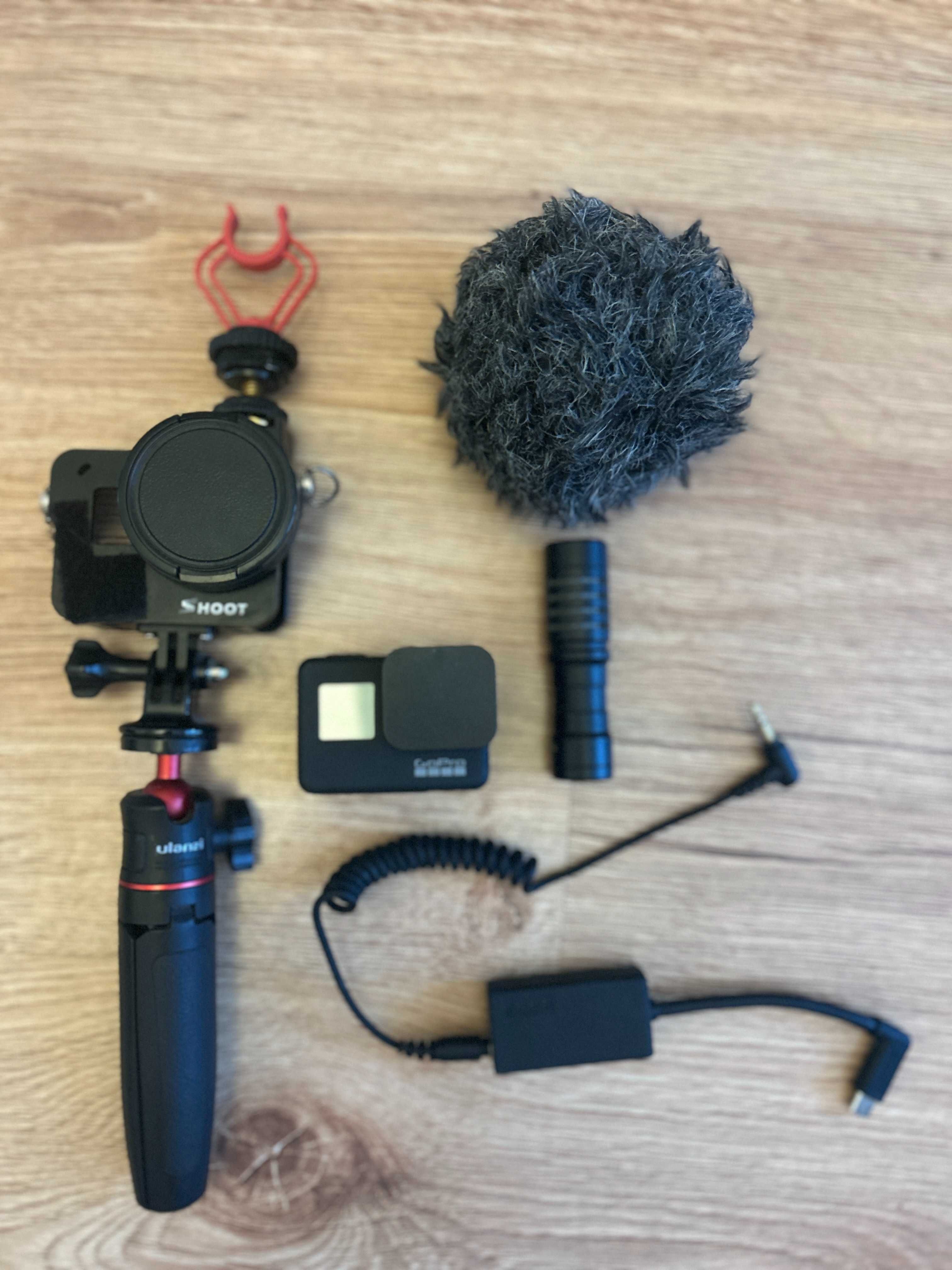 Go pro hero 7 black cały zestaw + Mikrofon