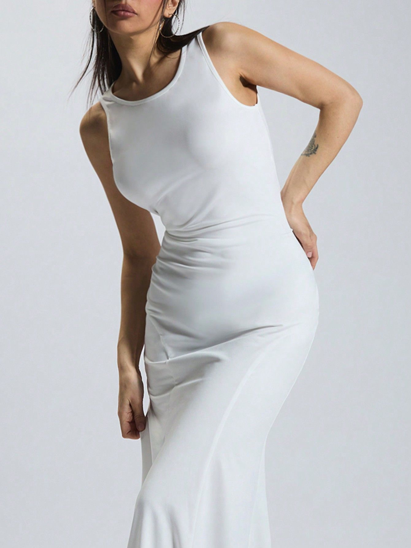 Sukienka Sexy Syrena Maxi Biała Musera M 38