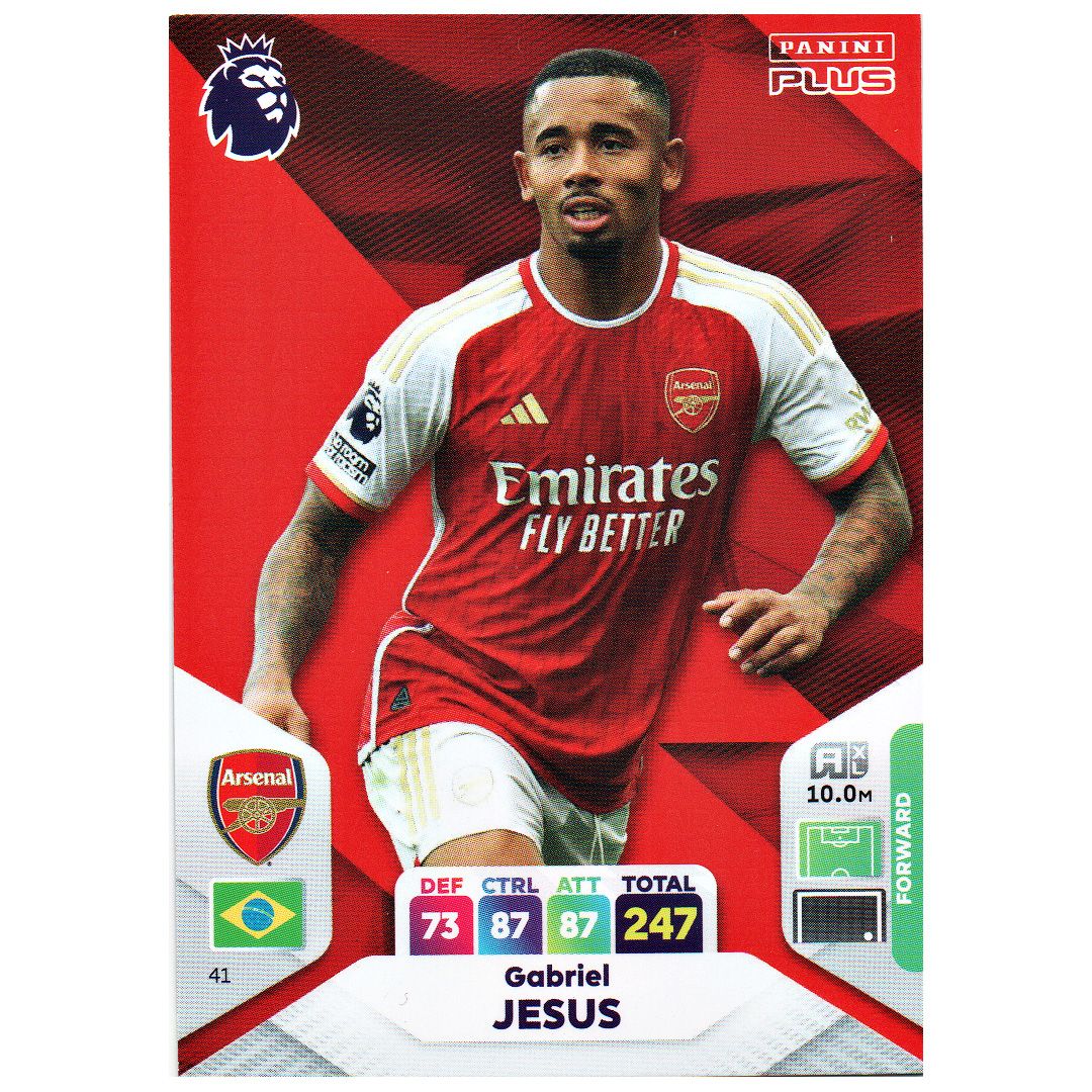 Karta Panini 41 Premier League 2024 Plus Gabriel Jesus