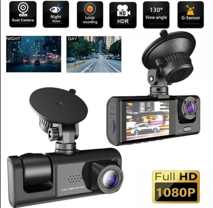 Автомобильный видеоореестратор Black Box Full HD 1080 на 3 камеры