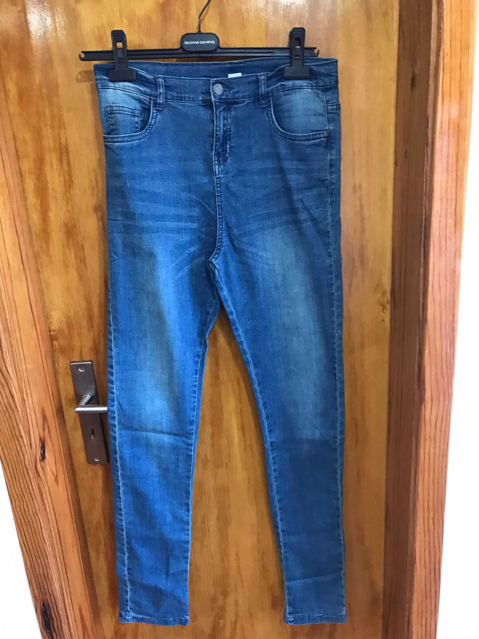 Kit com 5 Calças de Ganga Juvenil Jeans Rapaz 14 anos Como Novo