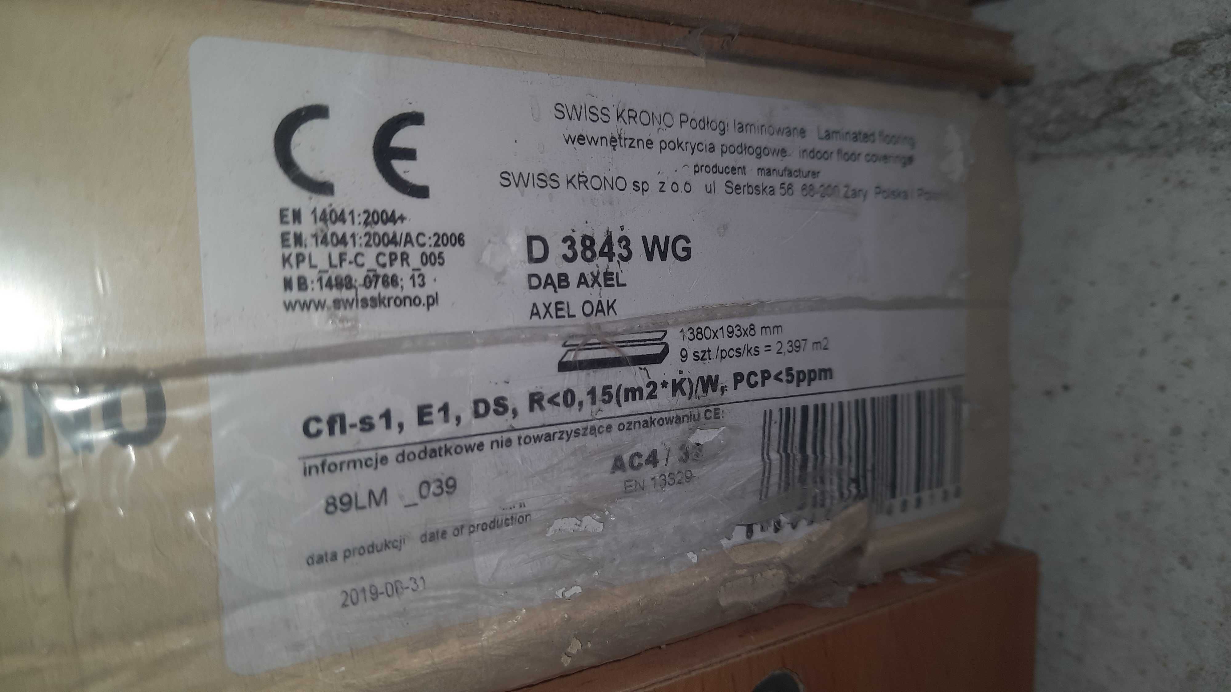 Panele SWISS KRONO - DĄB AXEL OAK / DĄB WŁOSKI - 48 m2 nieużytkowane