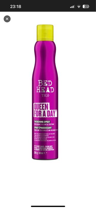 Bed head Queen for a day новий спрей для укладки