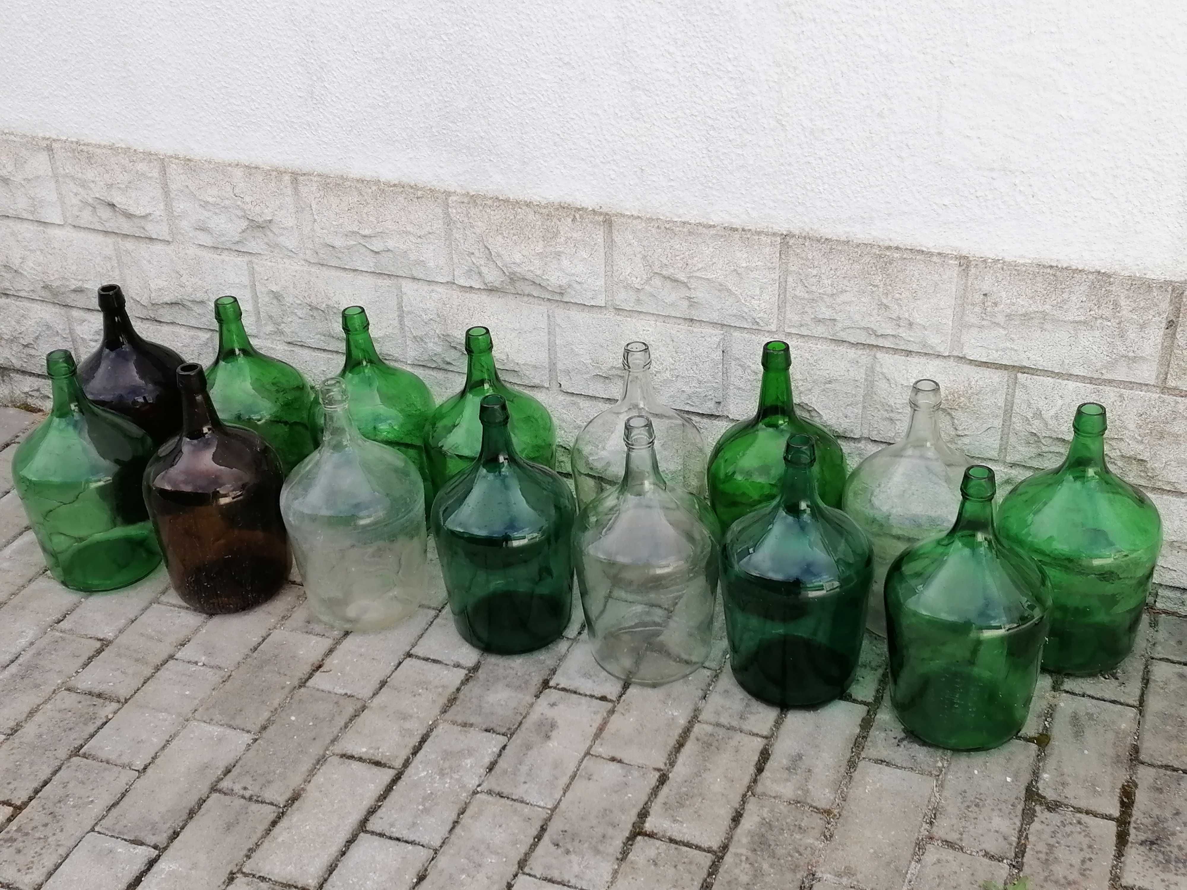 5 garrafões de vidro para enfeitar