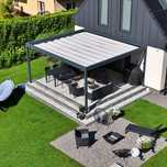 Pergola, altana tarasowa ze zwijanym dachem - nie zaciemnia salonu!