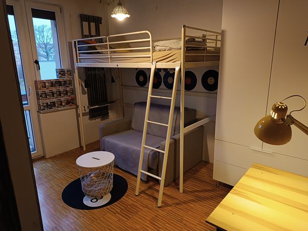 Łóżko piętrowe IKEA + rozkładana mała dwójka