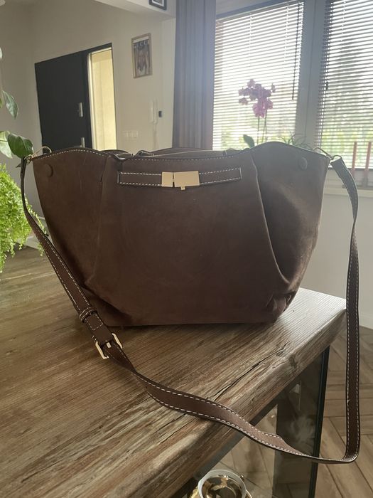 Torebka brązowa średnia
