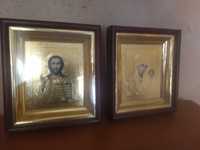 иконы "Иисус Христос", и"Дева Мария"