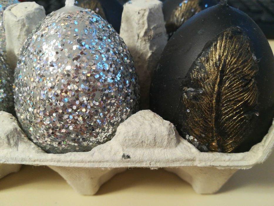 Świeczki jajka wielkanocne 6 sztuk mix (Nowe)