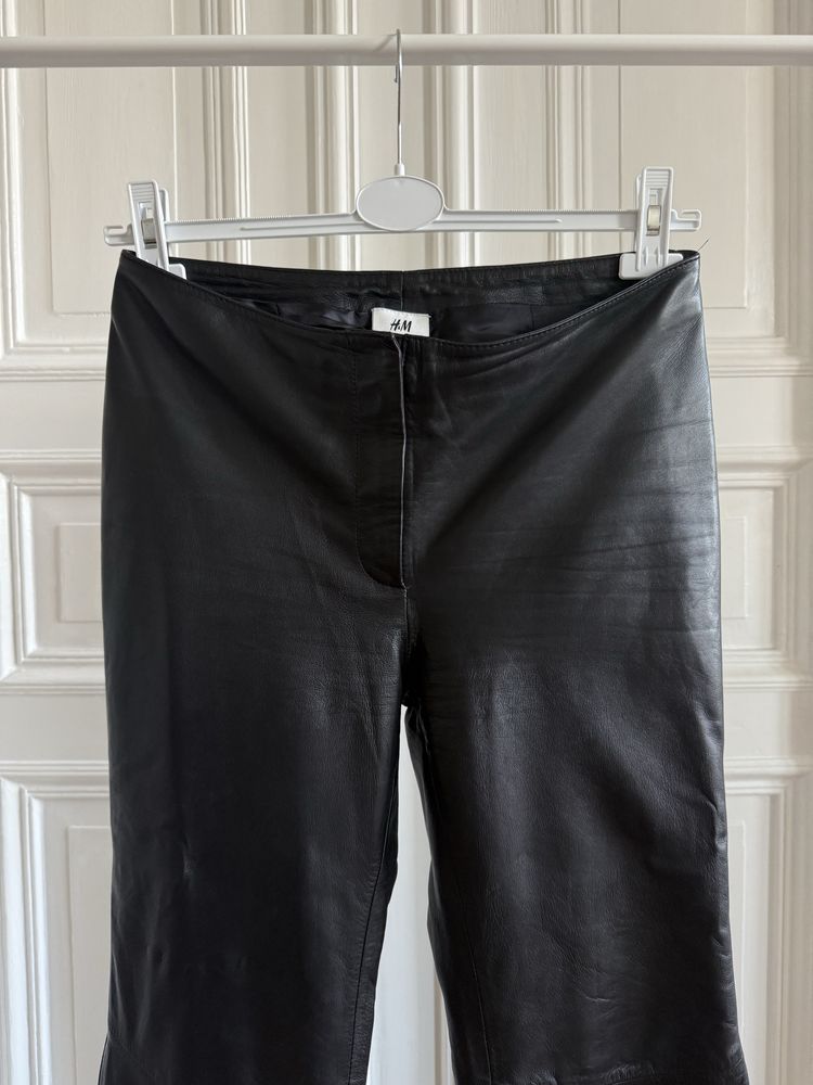 H&M Studio Leather Trousers - spodnie ze skóry.
