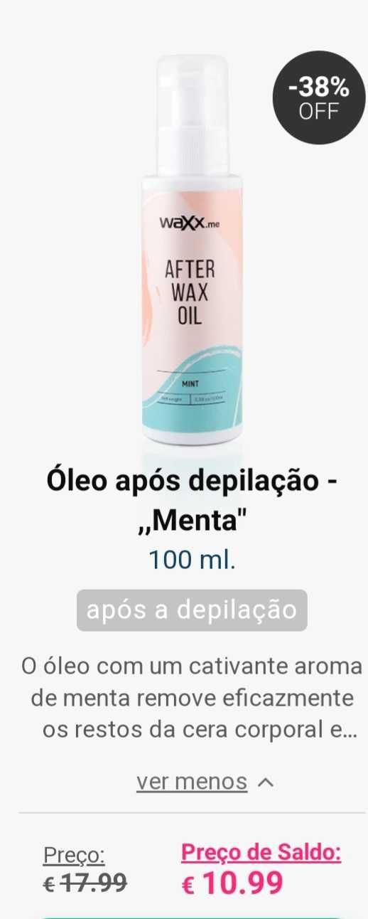 Waxx aquecedor de cera + 2 potes de cera + spray after wax usado