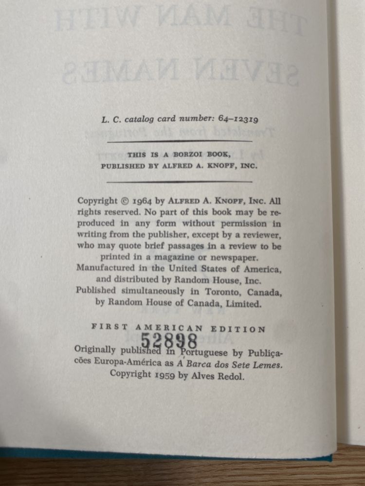 The man with seven names by Alves Redol