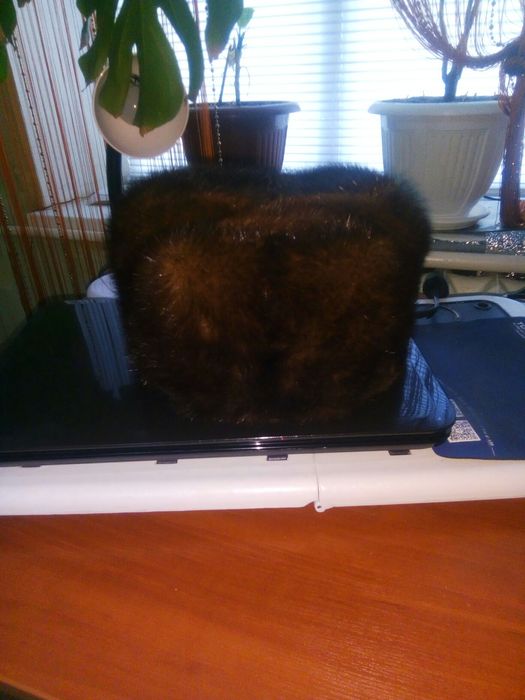 шапка норковая, теплая