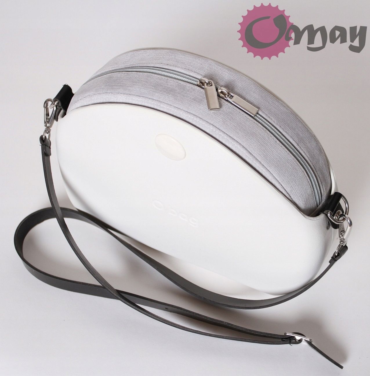 organizer OBAG MOON LIGHT welur szary grigio wkład 2 kieszenie OMAY