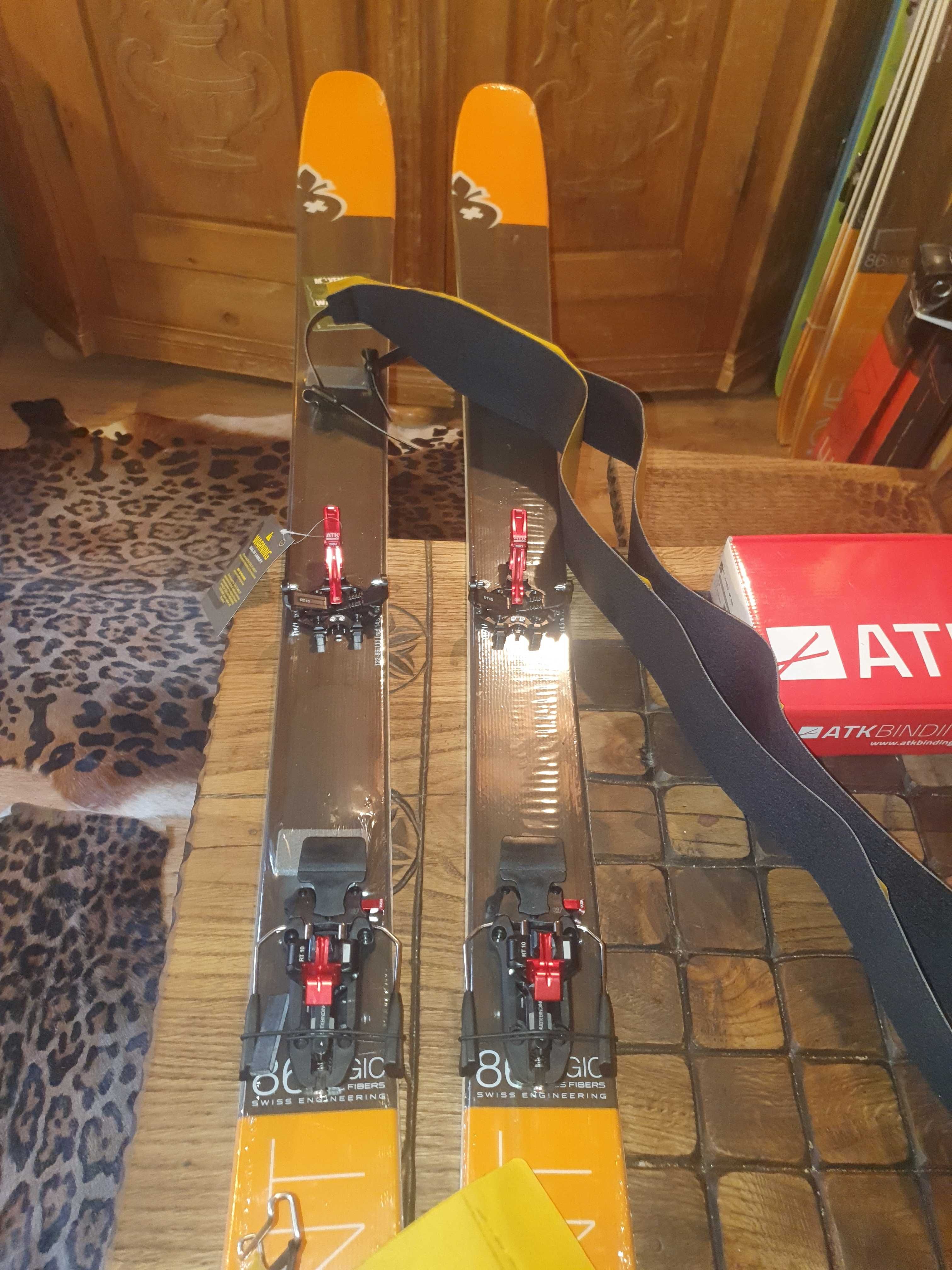 KOMPLET MOVEMENT logic86 dl.169+ATK RT 10 red-97mm + foki do tych nart