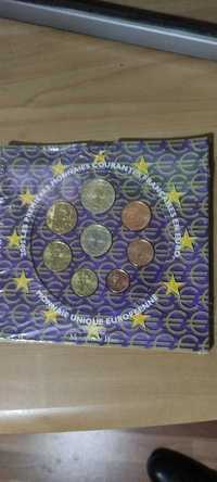 Coleção de Carteira de moedas euros Franceses 2002 BNC