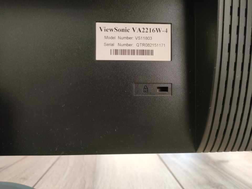 Monitor Viewsonic VA2216W + okablowanie