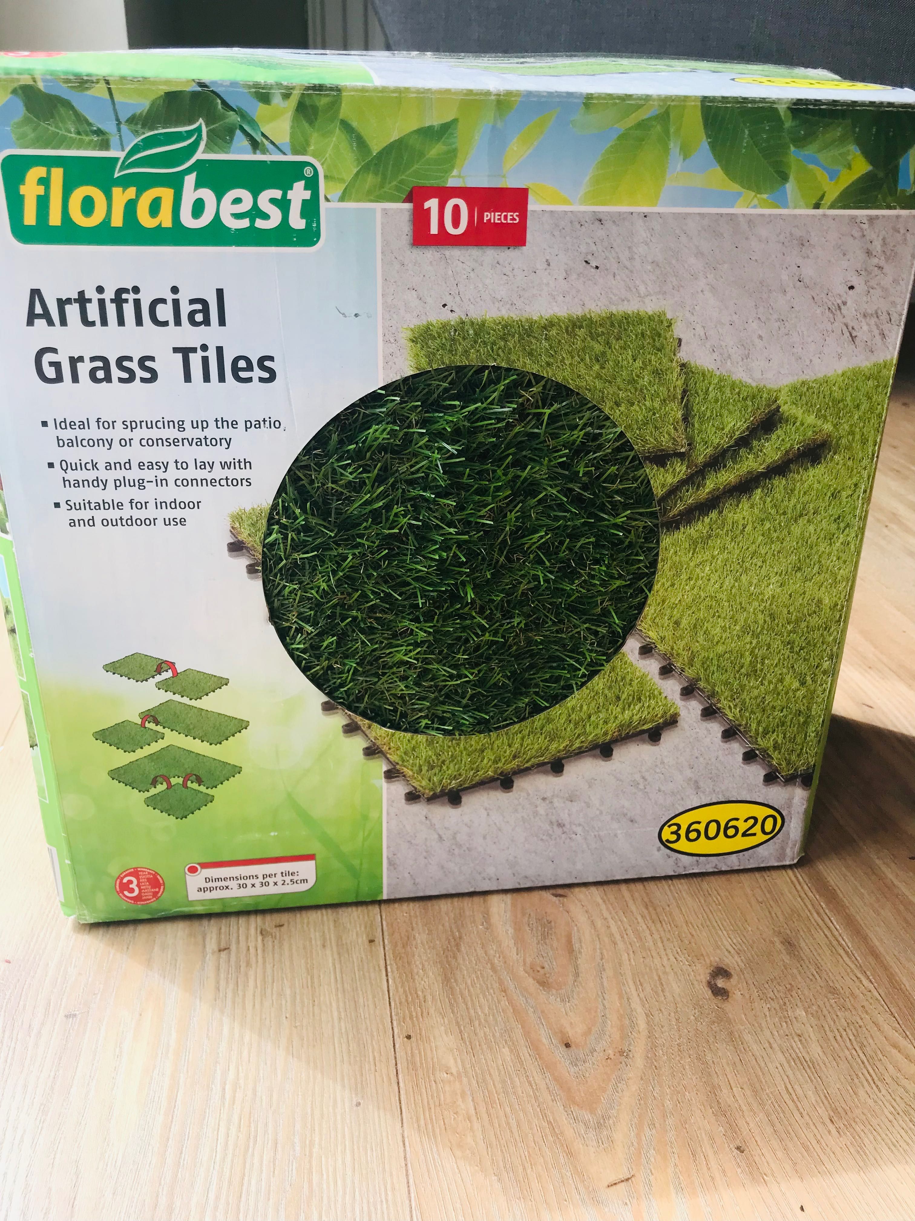 Sztuczna trawa płytkach kafelki artificial grass tiles Florabest NOWA