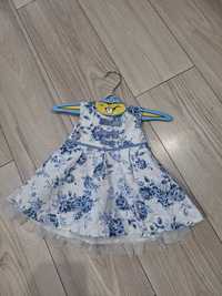 Sukienka letnia 62 dla małej dziewczynki bawełniana suknia 62