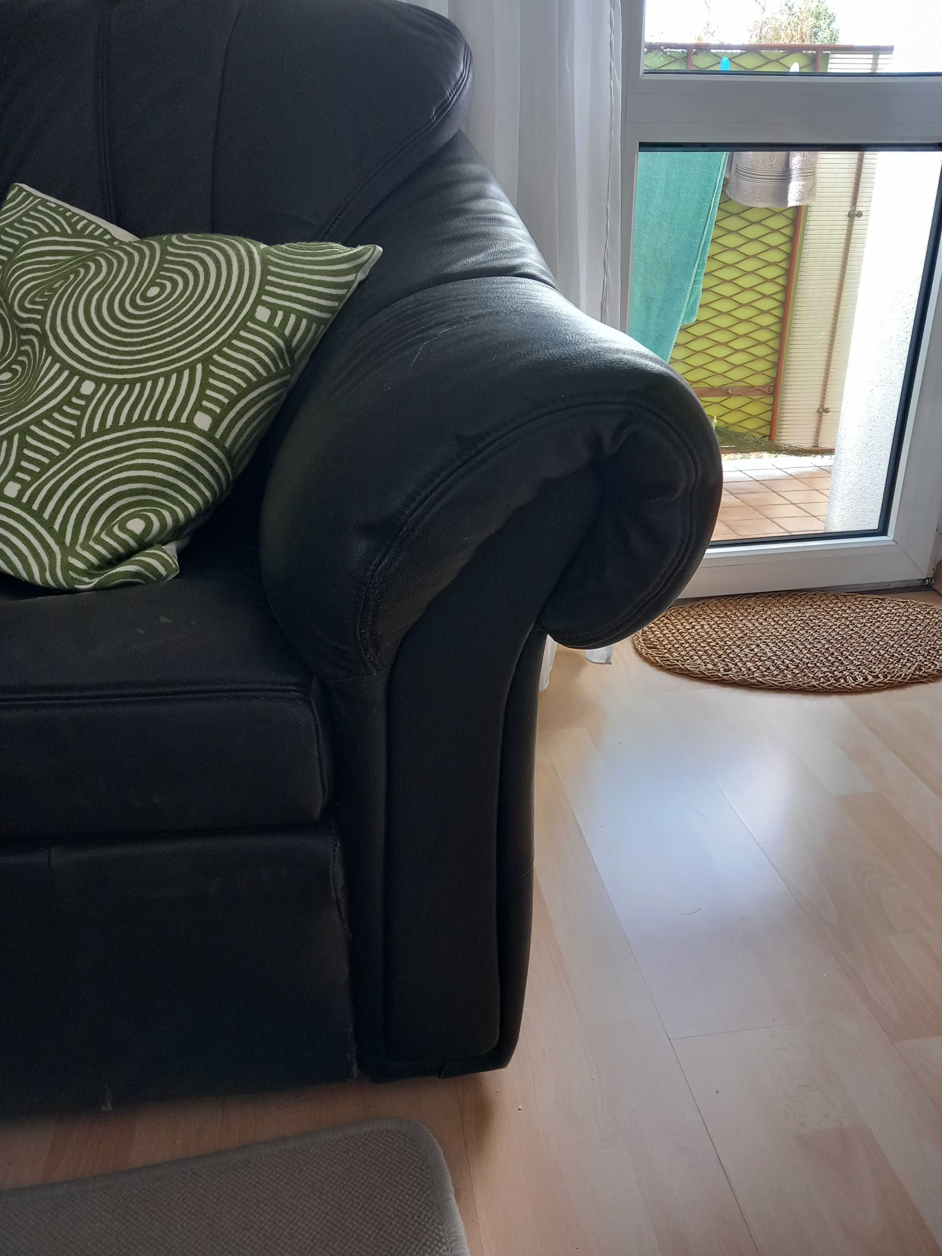 Skórzana Sofa Włoski wzór + fotel