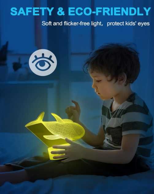 Nice Dream Wieloryb 3D lampka nocna dla dzieci