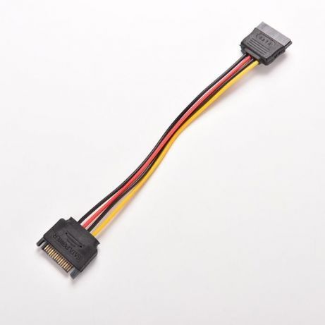 Переходник удлинитель 20 см 15 pin SATA to SATA кабель питания САТА