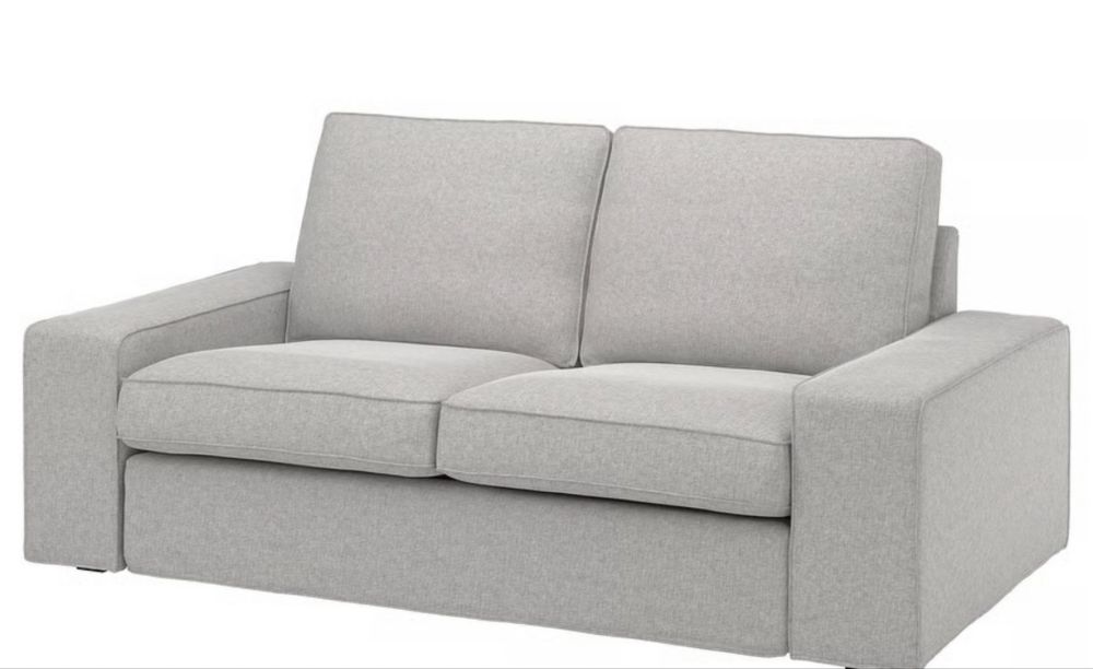 Capa de Sofa 2 lugares kivik marca Ikea tecido cinzento
