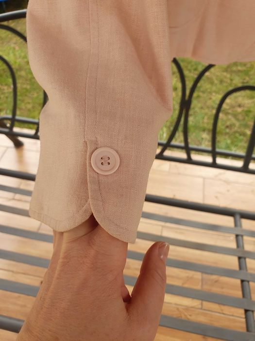 Marynarka z lnu, żakiet na podszewce, ClockHouse, roz. 38/M