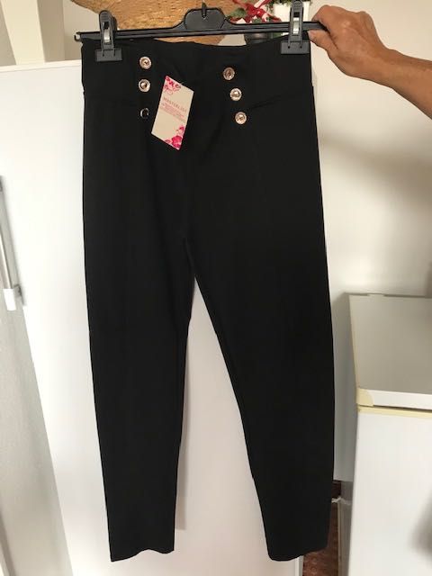 Calças Leggings Pretas L NOVAS