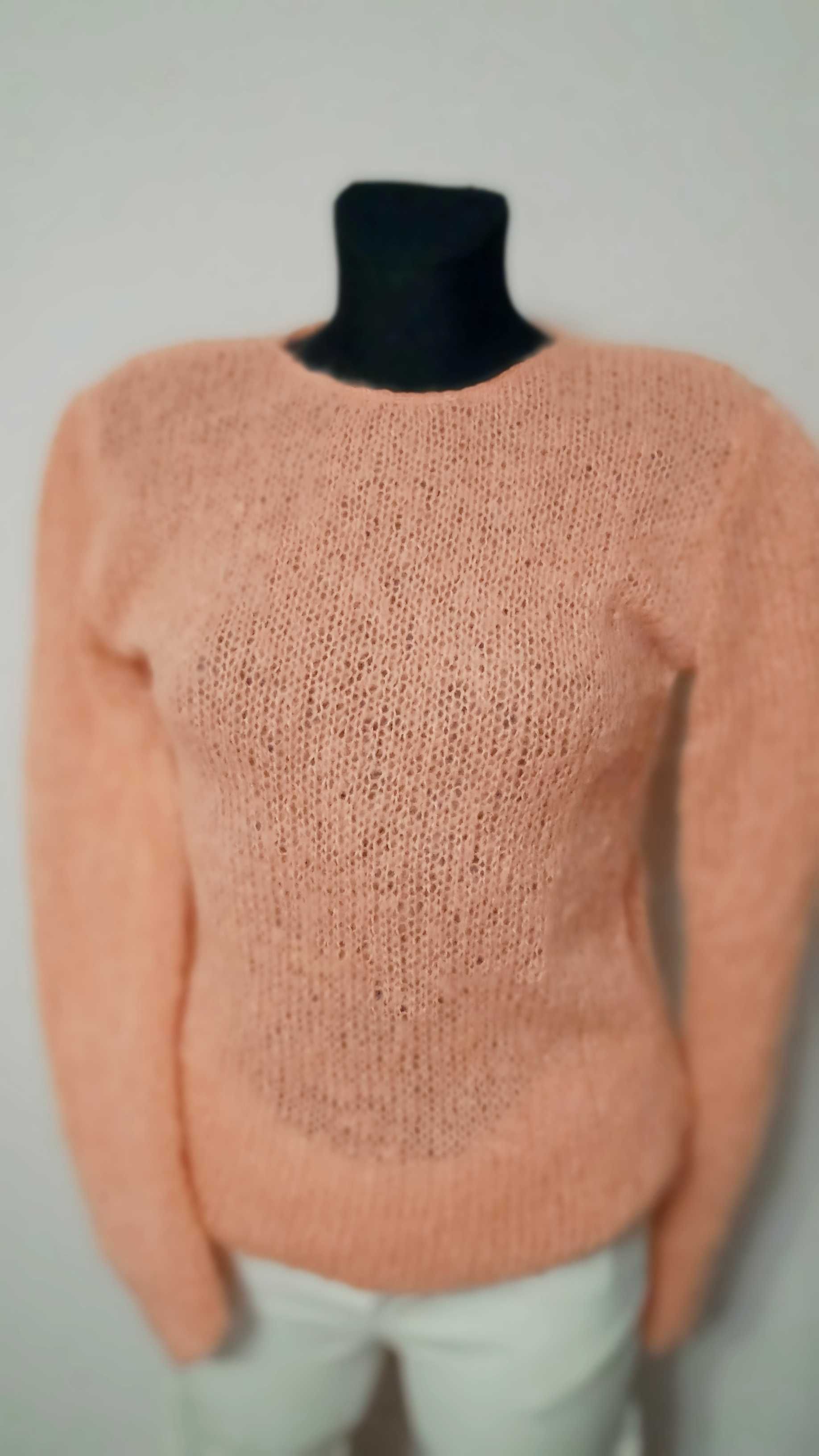 Hand made , Rękodzieło. Moherowy sweter  R. S / M