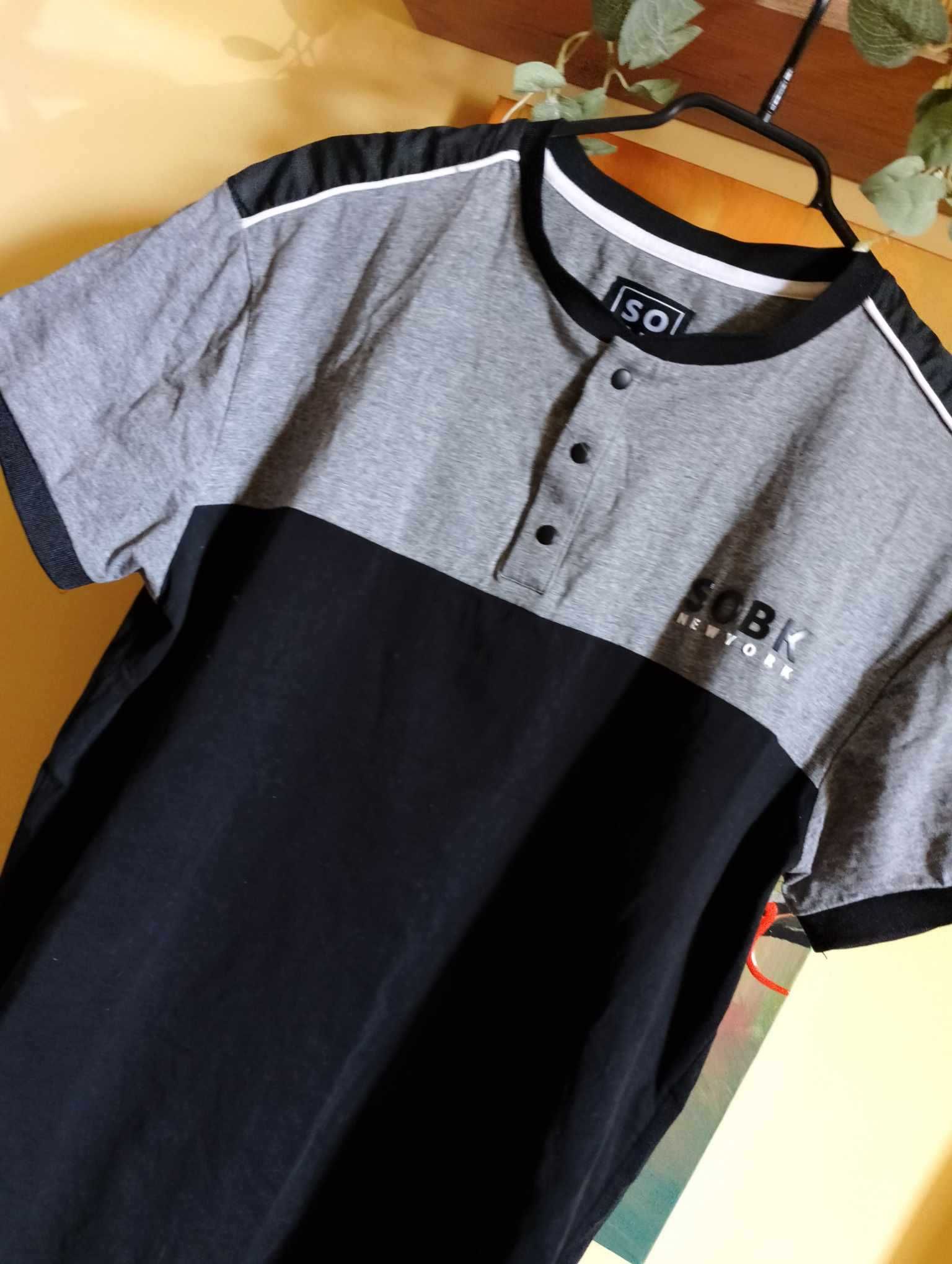 nowy t-shirt L koszulka jasna oliwka/zielona seledyn LAUNDER