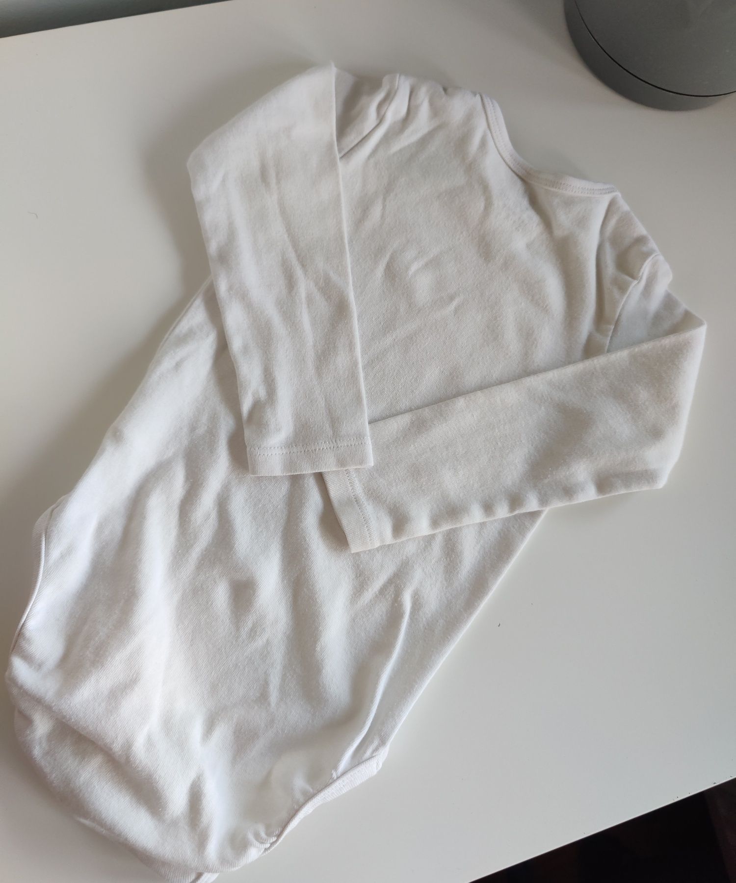 Białe body długi rękaw H&M r 86