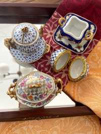 Jarra Limoges, Caixa Vista alegre e decorações em porcelana e prato