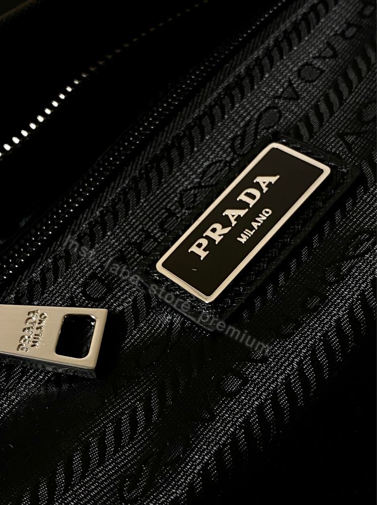 PRADA Re-Nylon Econyl Messenger Bag Black