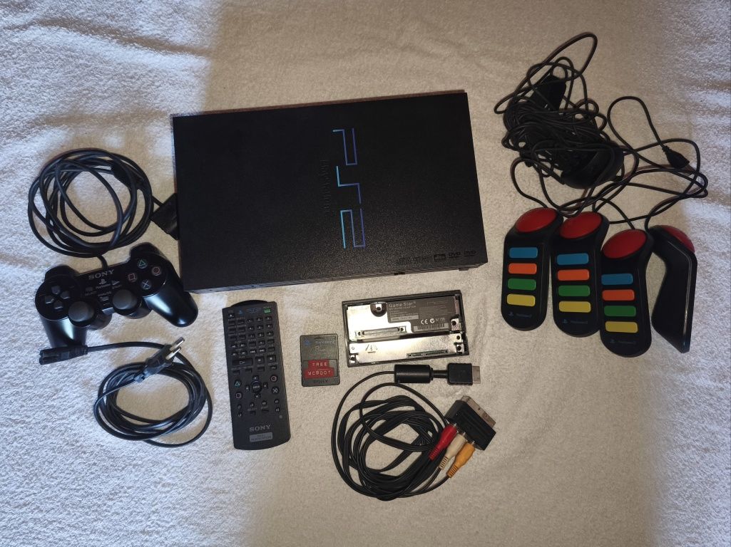 PlayStation 2 Fat Desbloqueada + 15 Jogos + Acessórios