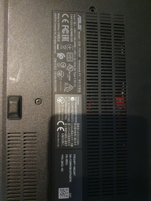 Laptop Gamingowy FX516PM ASUS TUF RTX3060 I7 16GB RAM
