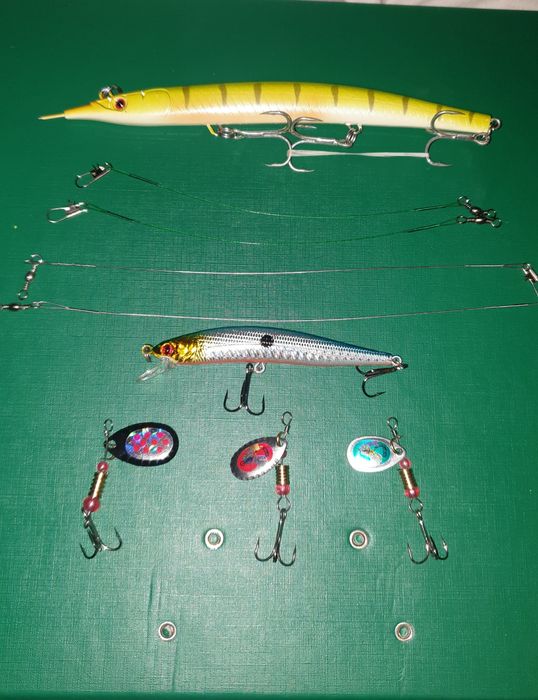 Zestaw spinning,  wobler , obrotowka