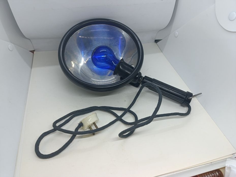 Радянська синя лампа апарат Мініна для прогрівання вуха носа СССР